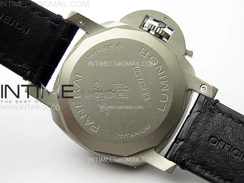 PAM1279 X Luminor GMT 42mm Titanium VSF 1:1 Best Edition Blue Dial on Black Leather Strap P.9011 Super Clone